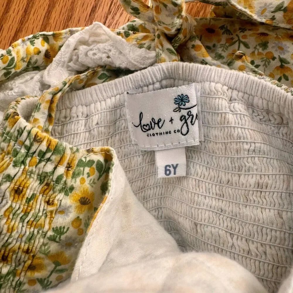 EUC sz 6 Love and Grow Sunflower Pinafore